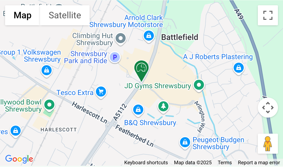 A map showing the location of Space Station Shrewsbury