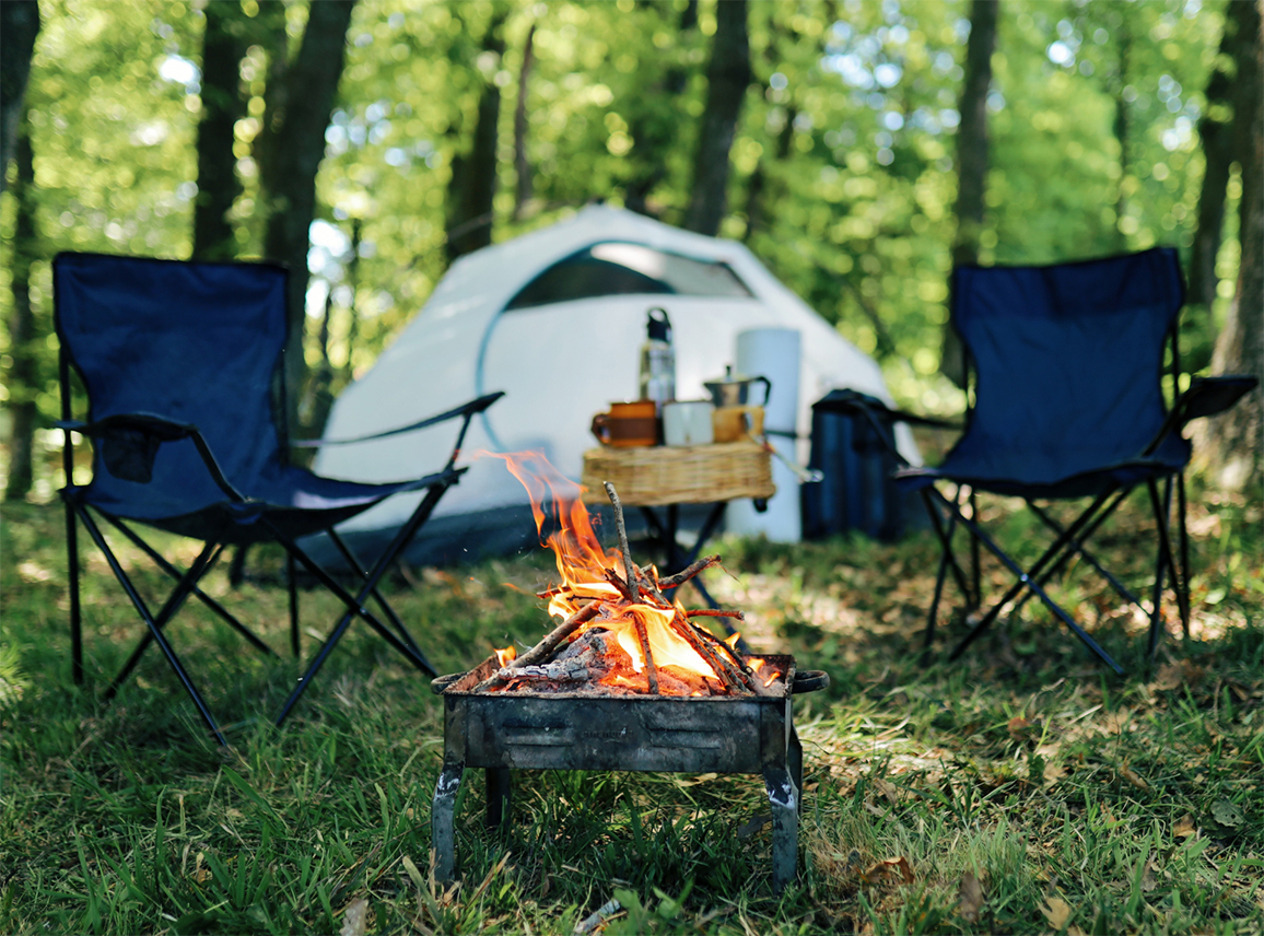 Storing camping gear